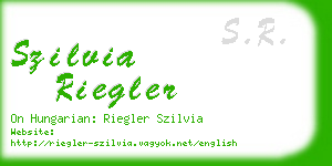 szilvia riegler business card
